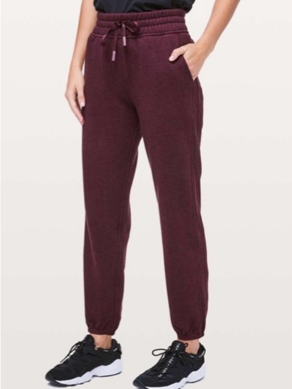 Lululemon athletica plush joggers 28 Drawstring size 10 Heather Dark Adobe 5026
